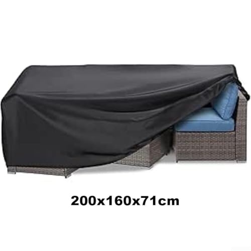 Housse de protection table de jardin rectangulaire bâche imperméable 200x160 - 3