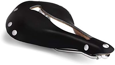 Selle Anatomica X2 Leather Bike Saddle for Comfortable Racing Long and Short Distances Black Silver
