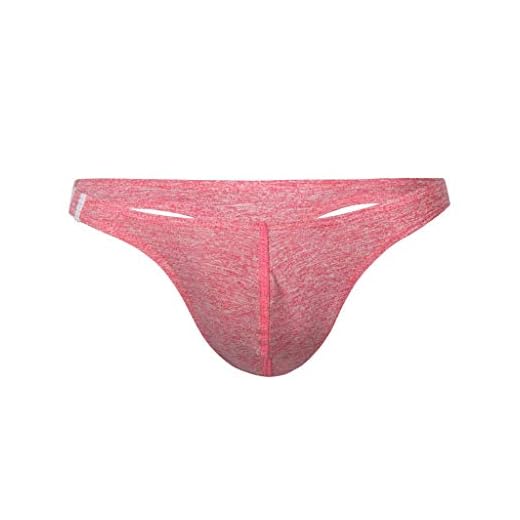BIBOKAOKE Herr kalsonger stretch tanga genomskinliga kalsonger andas stringkalsonger underkläder slim fit briefs mjuka bekväma sportkalsonger sexig låg midja trosor, Rosa46, L