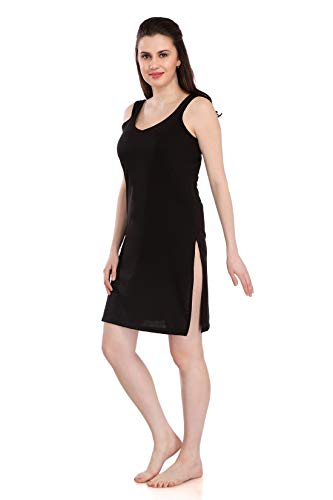 Image of Splash Cotton Rich Camisole Slip for Women| Long Kurti Slip /Suit Slip /Camisole Slip Knee Length - 139