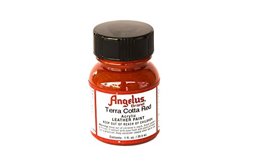 Angelus Brand Acrylic Leather Paint Water Resistant 1 oz - Select Your Color (Terra-Cotta Red)