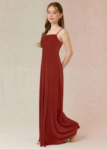 Spaghetti Straps Junior Bridesmaid Dresses Velvet Flower Girl Wedding Dress for Teen Girls4