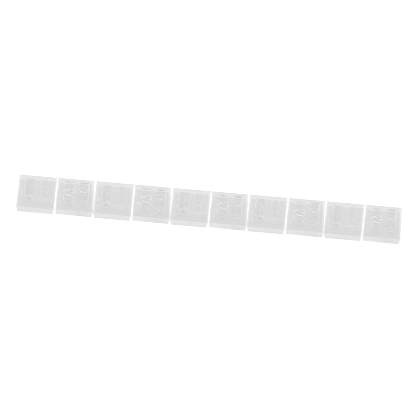 Moule à sculpter pour nail art Nuobesty en silicone blanc, lot de 5 ensembles