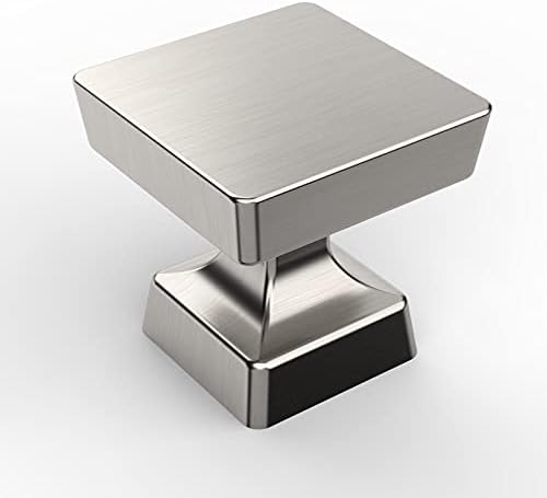 Asidrama 30 Pack 1-1/4 inch Brushed Satin Nickel Kitchen Cabinet Knobs Dresser Knobs Drawer Knobs Cabinet Hardware Zinc Knobs for Dresser Drawers