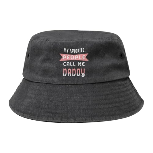 Qauirfe My Favorite People Call Me Daddy Fashion Cowboy Denim Fisherman Hat Outdoor Fishing Cap Sun