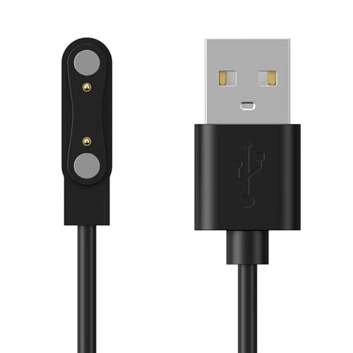 Image of Tobfit Smart Watch Universal Charger 2 Pin Magnetic, Smartwatch Accessories 2 Pin Magnetic Suction Charger for Smart Watch /Fitness Tracker, Cable Contact Pin Spacing Compatible 7.62mm