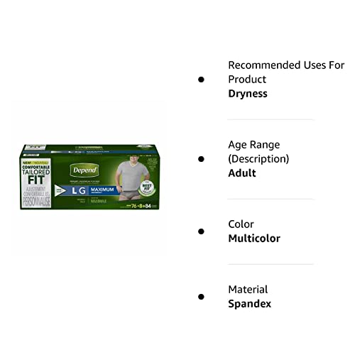 Depend Fit-Flex Large Maximum Absorbency Underwear For Men, 84 Ct #TOP6