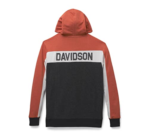 Harley-Davidson Men's Traditional Zip-Up Hoodie, Orange - 96498-22VM2