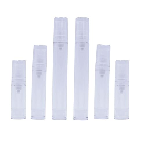 Beaupretty 6Piezas Viaje Recargables de Contenedores Portátiles de Silicona Champú Loción y Cosméticos Set de Transparentes Aeropuerto