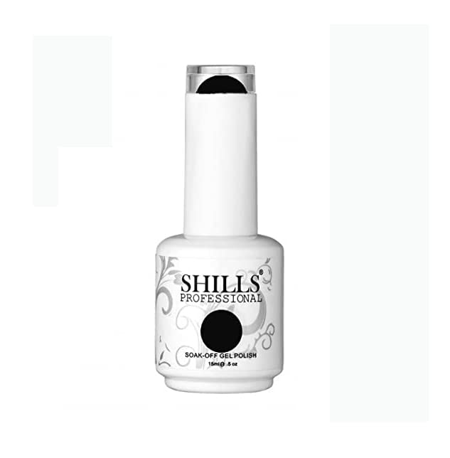 Image of SHILLS PROFESSIONAL Uv Led Soak Off Gel Polish Black 15 Ml