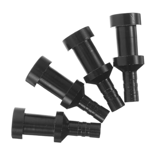 POPETPOP 4 Boquillas Adaptadoras de Válvula de Aire de Aleación de Aluminio Negras, Repuesto para Bomba de Inflado, Compatibles Sup, Kayak y Equipos Deportivos al Aire Libre