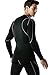 TSLA Men's UPF 50+ Compression Shirts, Cool Dry Long Sleeve Athletic Tops, Sports Baselayer Workout Shirt, Black & Light Grey, Large