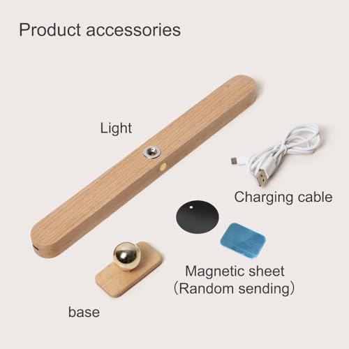 Led Rechargeable Light Fixtures Three-Level Dimmable Touch Control, Magnetic Vanity Light Bar for Bathroom Living Room Bedroom (NO-HB006) - Image 4