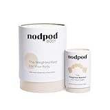 Nodpod Weighted Blanket & Sleep Mask Bundle – Ultra-Soft Body Blanket with Glass Beads + Light-Blocking Eye Mask – Relaxation, Comfort, Travel & Better Sleep - Bone