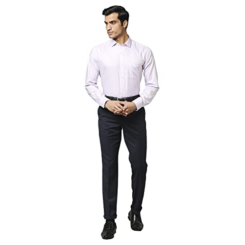 Image of Park Avenue Men's Pure Cotton Checks Pattern Regular Fit Semi Cutaway Collar Full Sleeve Formal Shirt