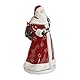 Villeroy & Boch Christmas Toys Memory Santa drehend, Santa Claus Figur mit Drehfunktion, Hartporzellan, Metall, bunt