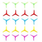 MTQY 20PCS Three Bladed Propeller 80mm Air Propeller Fan Blade Toy Accessories Suitable for Remote Controlled Boat and DIY Aircraft