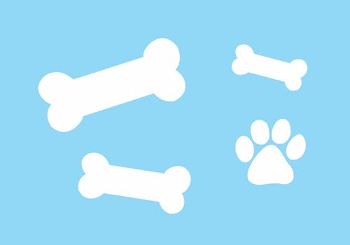 Joanie Dog Bones & Paw Print Stencils 6"x9