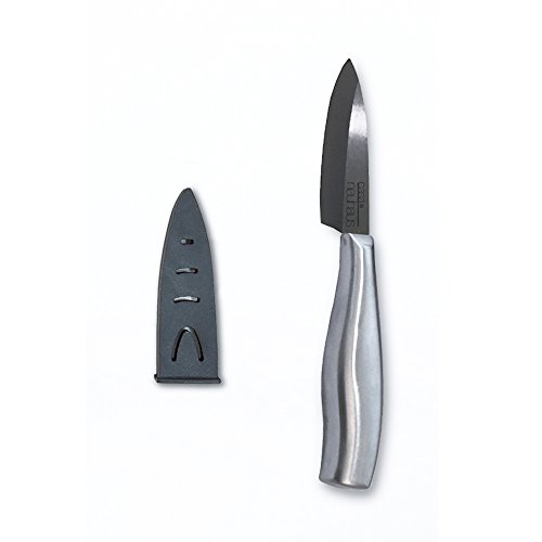 Casa Neuhaus Black Series Ceramic Knife - 3 inch Paring Knife - Black Ceramic Blade & Stainless Steel Handle - Includes Knife Sheath and Black Series Gift Box