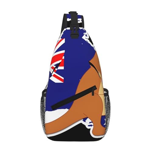 Australian Kangaroo Logo Large Capacity Crossbody Bag,