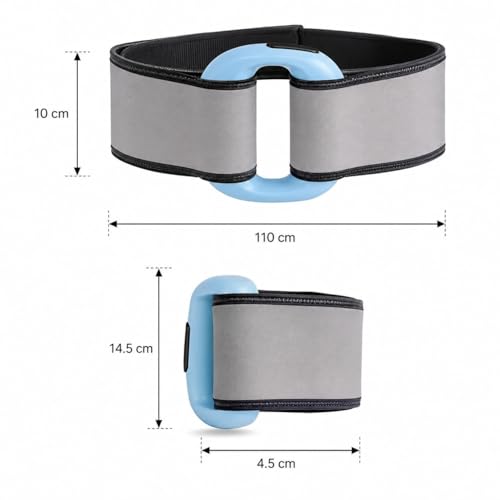 Image of Electric Belly Fat Burner Belt with Handheld Fascia Ring - Wearable Vibration Body Shaper with Heat, Adjustable Strap, Digital Display & USB Charging for Waist, Abdomen, Back Fitness Use (Vibration Massager Ring)