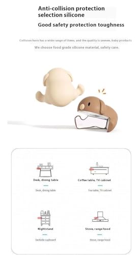 Image of 8PCS Desk Edge Cushion -Rubber Bumpers - Baby Proof Corner Covers for Furniture Baby Proof Corners and Edges - Baby Safety Corner Guards Cute Cartoon Design Anti-Collision Protection for Added Fun