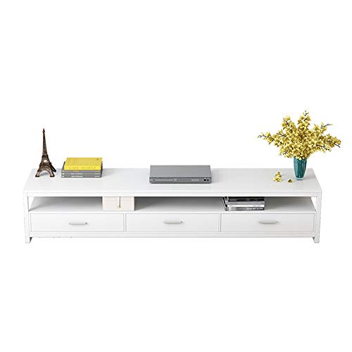 Wanlianer-Accessories Soporte de TV Mesa Consola/TV Soporte de Almacenamiento for Estar Cuarto de recreo (Color : Blanco, tamaño : 120x30x40cm)