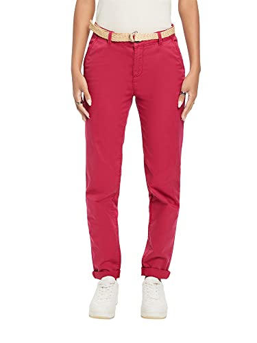 ESPRIT Pantalones para Mujer, Rosa Oscuro, 32W / 32L