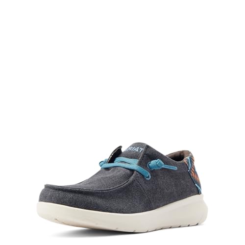 ARIAT Hilo, Mocasín Hombre, Azul Carbón Azul Azteca, 40 EU Ancho