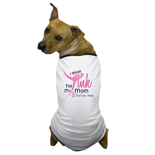 CafePress I Wear Pink for My Mom 41 Dog T Shirt Dog T-Shirt, Pet Clothing, Funny Dog Costume
