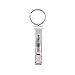 True Utility Slim Clips Key Ring Slim Nail Clippers, Stainless Steel