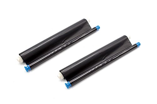 vhbw Lot de 2 rubans thermique compatible avec Panasonic KX-FC 255 imprimante fax - Rouleaux de transfert thermique 30 m sans puce
