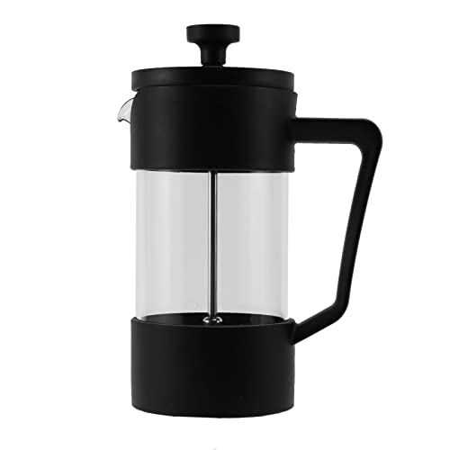 Presse française Cafetière et Thé Cuisinière, Verre Borosilicate épaissi Café Presse Sans rouille et Évier Résistant à la machine, Noir