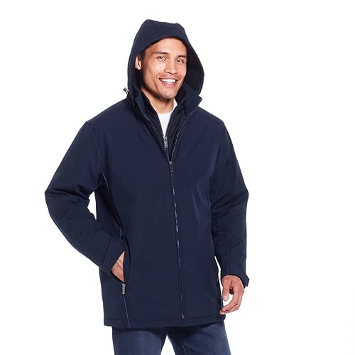 Weatherproof Men’s Ultra Tech Removable Fleece Lined Hood Jacket (Blue,Small)3