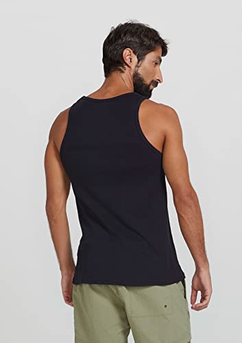 Regata Básica Masculina Slim Em Ribana Preto G