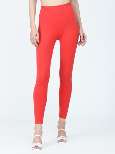 Image of Robinbosky Premium Stretchable Cotton Ankle Legging for Women | Suitable for Formal wear & Casual wear | High-End Elastic Makes The Leggings Squat Proof and Durable for Travel, Yoga, & Workout.