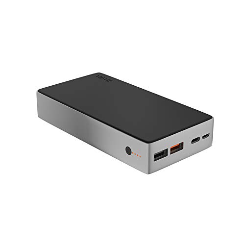 Batería externa pequeña extra compacta de 20000 mAh color gris oscuro para móvil 2