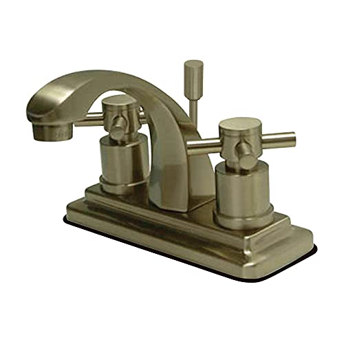 Get Discount 70% Price Kingston Brass KS4648DX Concord 4-Inch Centerset Lavatory Faucet with Concord Cross Handle, Brushed Nickel