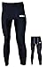 MRX BOXING & FITNESS Mens Compression Pants Tights Running Gym Legging Long Base Layer Thermal Training Trousers Black Medium