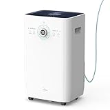 6,500 Sq. Ft Dehumidifier for Basement, 125 pint home dehumidifiers with pump/drain hose/2.14 gallon large capacity tank, 24H Timer