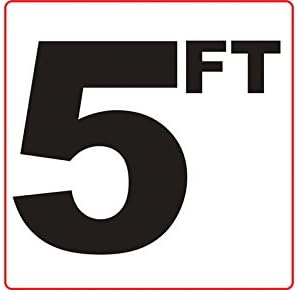 5 FT - Adhesive Depth Marker - 6 Inch x 6 Inch with 4 Inch Lettering