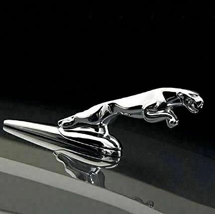 weekeight New Chrome Metal 3D Hood Ornament Car Badge Leaping Emblem for XJR XJ6