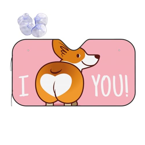Pare-soleil voiture corgi rose pour garder votre habitacle au frais en été