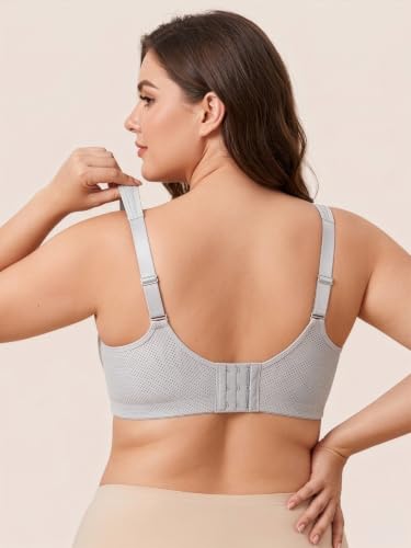 Image of Women's Full Coverage Lightly Padded Bra | Mesh Panel Everyday Comfort Bra | Broad Support Straps | Breathable Soft Fabric Adjustable Straps