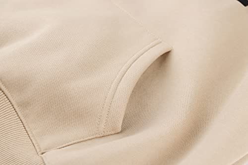 Lauweion-Women-Solid-Basic-Fleece-Letter-Loose-Hoodie-Sweatshirt-Long-Sleeve-Kangaroo-Pocket-Drop-Shoulder-Pullovers-Top