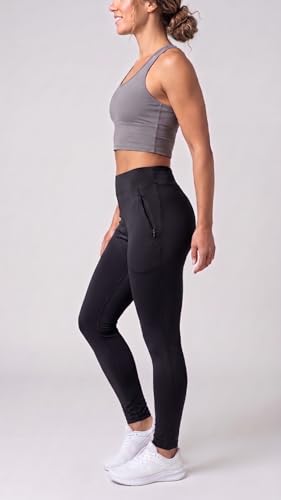 Image of Mehrang Stretchable Yoga Pants for Women & Gym Pants for Women Workout with Mesh Insert & Side Pockets