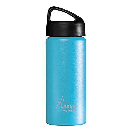 Laken Classic Botella Térmica Acero Inoxidable 18/8 y Doble Pared de Vacío, Unisex Adulto, Azul Claro, 500 ml