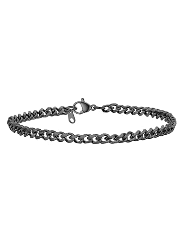 Pulsera Cubana Ajustable de Acero Inoxidable para Hombre y Mujer miniatura 1