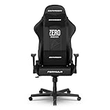 DXRacer Formula L Ergonomic Gaming Chair for Adults, Reclining Video Office Computer Chair with Lumbar Support and Headrest, Racing Style Height Adjustable (EPU Leatherette, Zero)