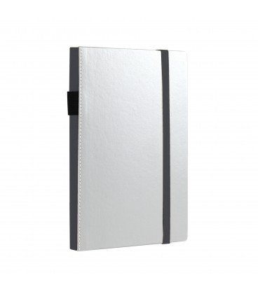 Notes & Dabbles Flynn Design Medium Lined Notebook with Pen Holder - Dark Navy
